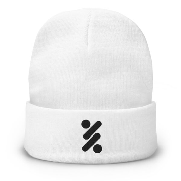 All Black Embroidered Beanie