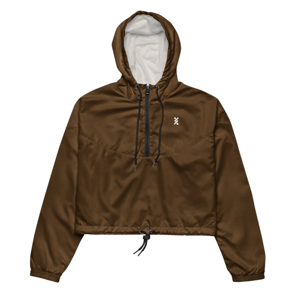 Women’s Cropped Windbreaker (Brown)